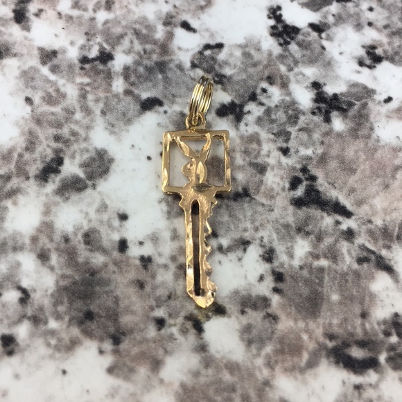 Jewelry - 10k Yellow Gold Playboy Key 🔑 Pendant Charm